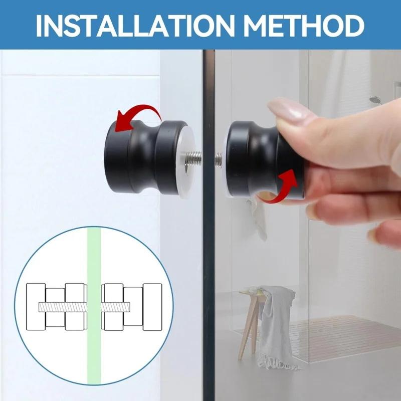 Furniture Hardware Supply - مقبض أنيق لأبواب الدش الزجاجية، مقبض